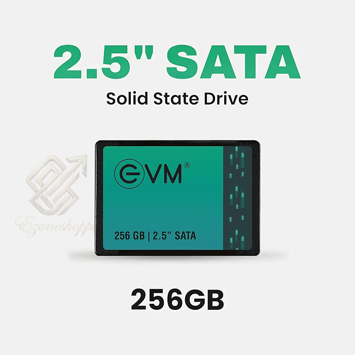 EVM 256GB 2.5 Inch SATA III Internal SSD | Up to 550MB/s Read 500MB/s Write | Laptop Desktop Upgrade Storage | 5 Year Warranty (EVM25/256GB – alternate view